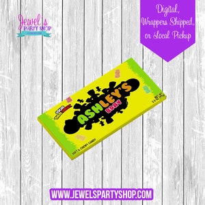 Custom Sour candy box, Printed and Shipped! Custom Sour candy box Labels! Event Favors!