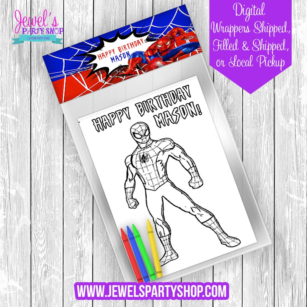Download Spiderman Custom Coloring Pack Printed And Shipped Custom Etsy