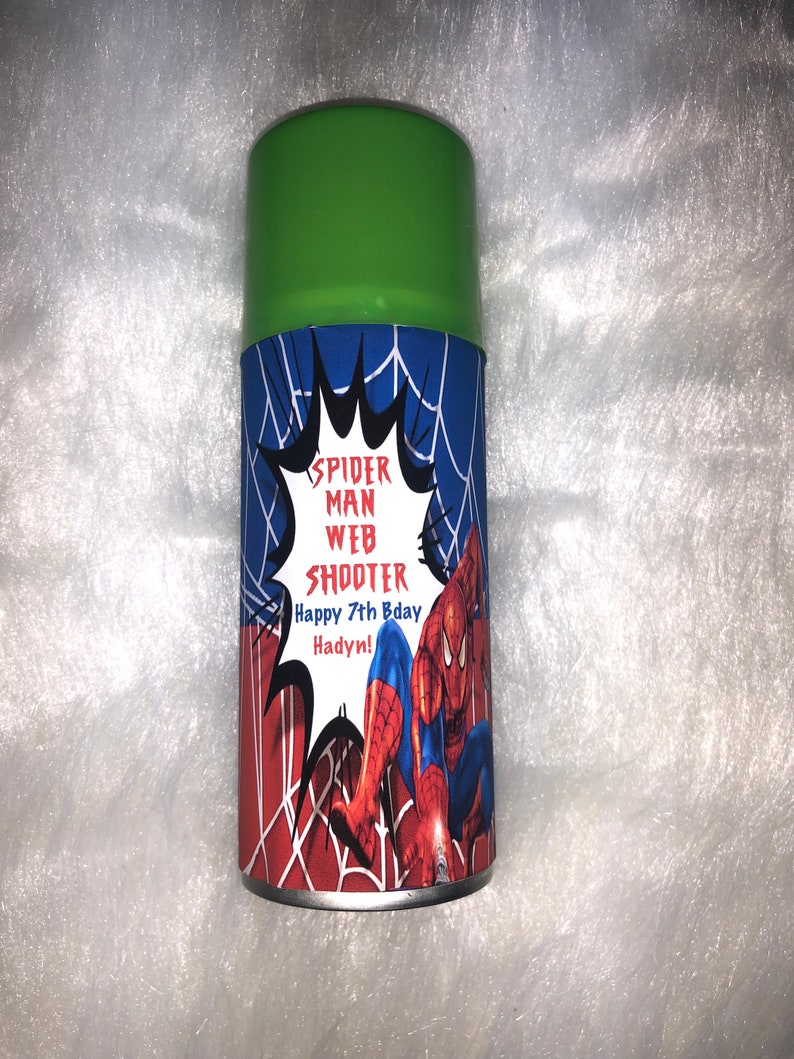 Spiderman Custom Silly String Digital Labels Shipped or - Etsy
