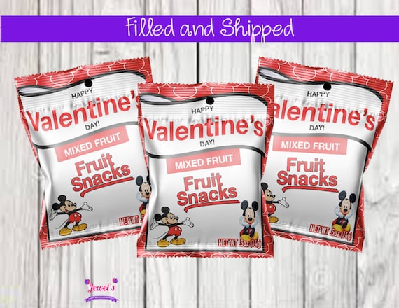 Mickey Mouse Custom Fruit Snacks, Printed and Shipped! Custom Fruit Snacks Wrappers! Mickey Mouse Favors! Il_570xn
