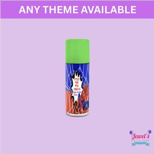 Spiderman Custom Silly String, Digital, Labels Shipped or Local Pickup! Custom Silly String Labels! Spiderman Party Favors!