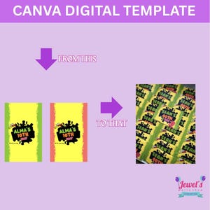 CANVA Custom Mini Sour Candy DIGITAL template, INSTANT! Custom Mini Sour Candy Wrappers! Custom Party Favors!