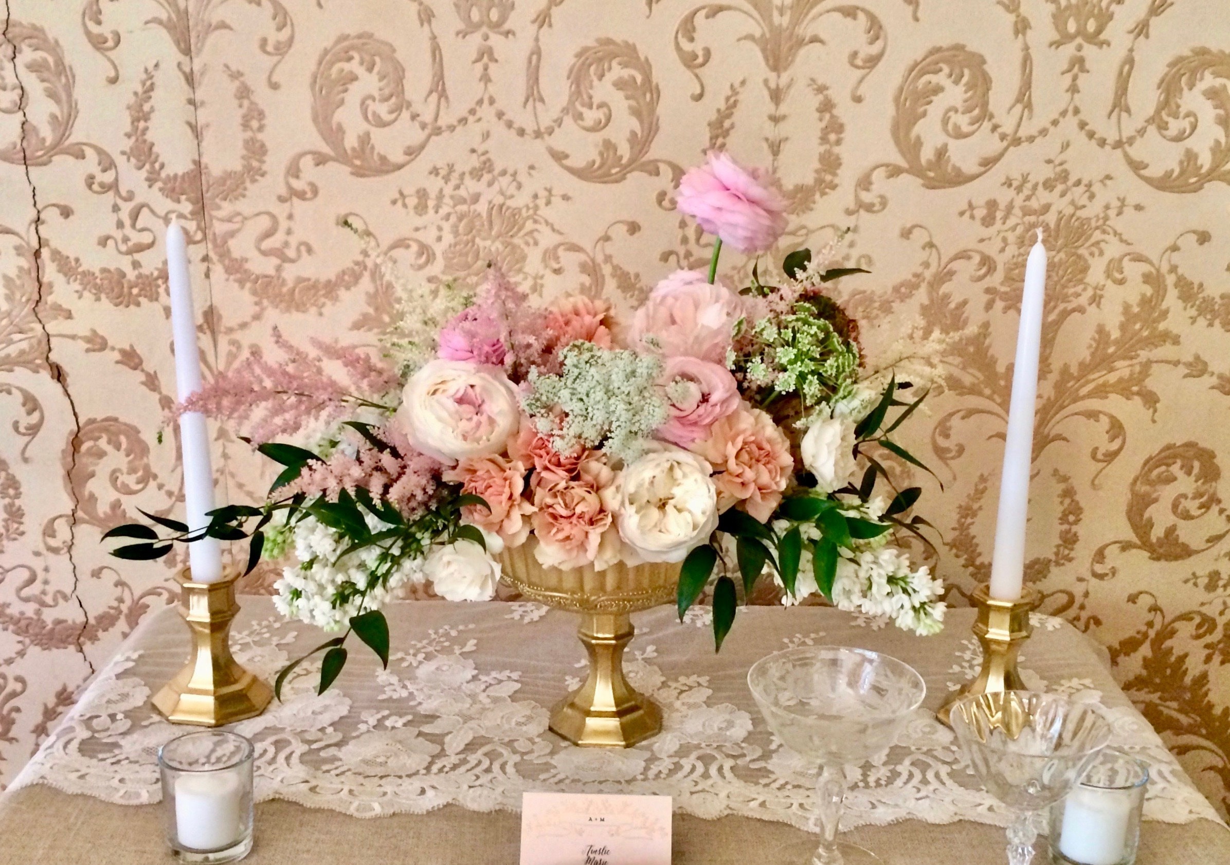 Metallic Yellow Gold Pedestal Vase Wedding Table Centerpeice Etsy