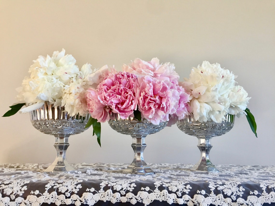 Gold Mercury Glass Pedestal Vase Wedding Centrepiece Centerpeice Table