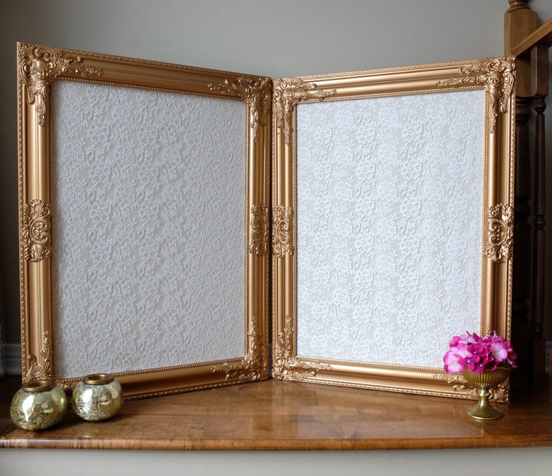 Intricate Gold Framed Corkboard Duo Seating Chart Wedding Etsy