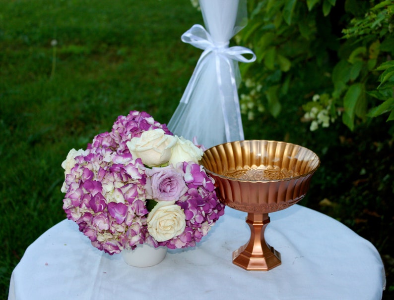 Beautiful Rose Gold Pink Gold Bronze Gold Wedding Centerpiece Etsy