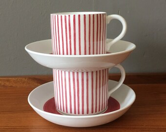 Rorstrand Kadett Cup and Saucer Mid Century Design by Hertha