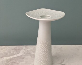 CANDLE HOLDER Candle Stick White Porcelain Mid Century Kaiser