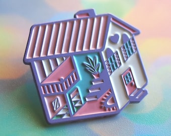 Pastel Dollhouse Nostalgia Pin, Dollhouse Pin, Kawaii Pin Game, Cute Pin, Kawaii Enamel Pin, 90s Vintage Lapel Pin, Pastel Pin, 90s Pins