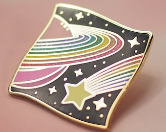 SECONDS Enamel Pin, Kawaii Space Pin, Kawaii Pin Game, Gay Pride Pin, Pastel Rainbow Pin, Planet Pin, Queer Pin, Gay Pin, Valentines Gift