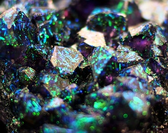 Starry Nights Faux Crystal Cluster / Black Crystal Home Decor Geek Gifts, One of a Kind Unique Gifts Pastel Goth Gifts for Her Gifts for Him