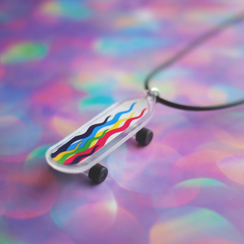 Skateboard Necklace Skateboard Choker Pastel Goth Clothing Etsy