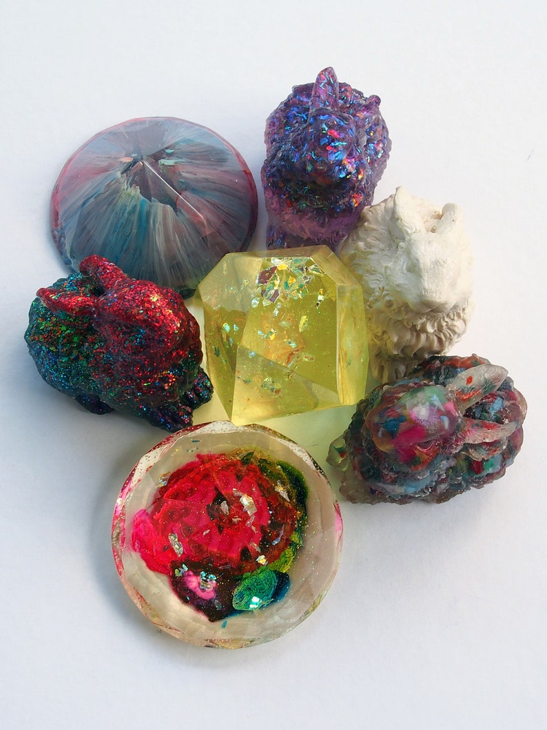 CRYSTAL CLEARANCE Resin Art Faux Crystal Home Decor One of a Etsy