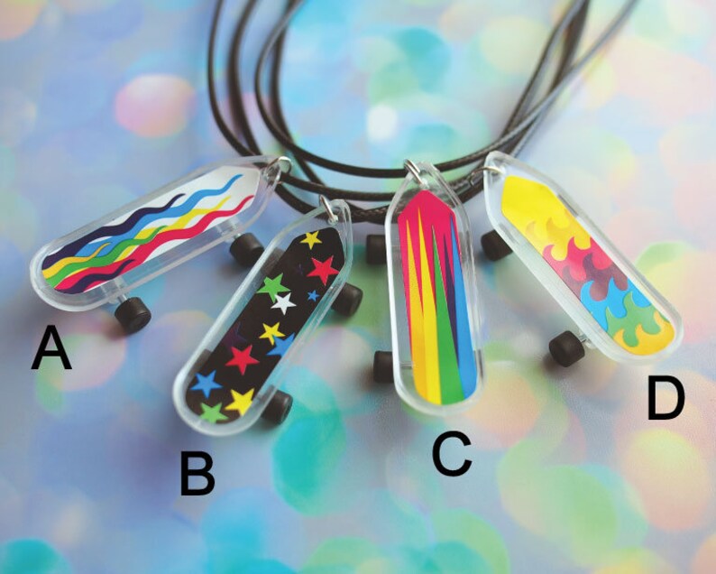 Skateboard Necklace Skateboard Choker Pastel Goth Clothing Etsy