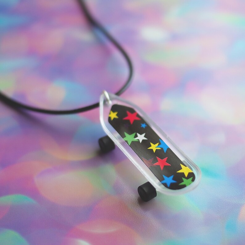 Skateboard Necklace Skateboard Choker Pastel Goth Clothing Etsy