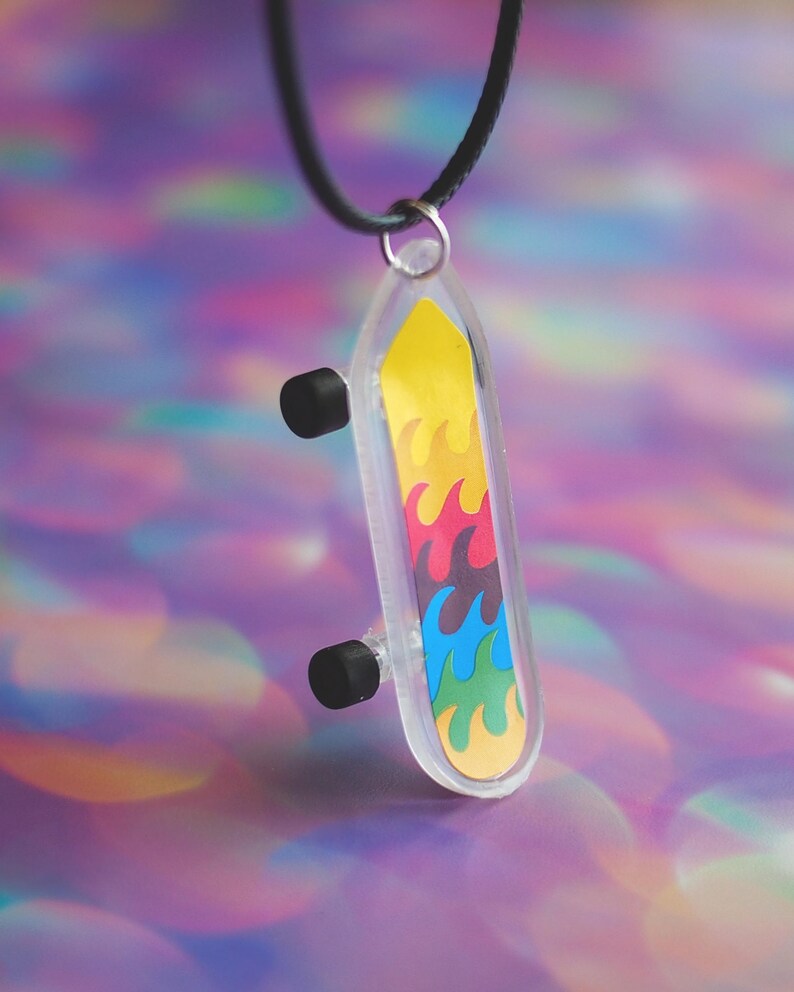 Skateboard Necklace Skateboard Choker Pastel Goth Clothing Etsy