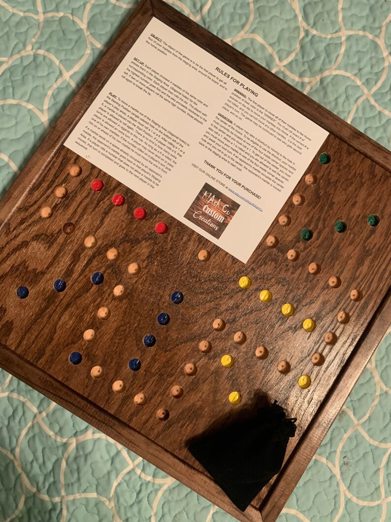 Wahoo Game Board with marbles Old Fashioned Game Board Wahoo Etsy