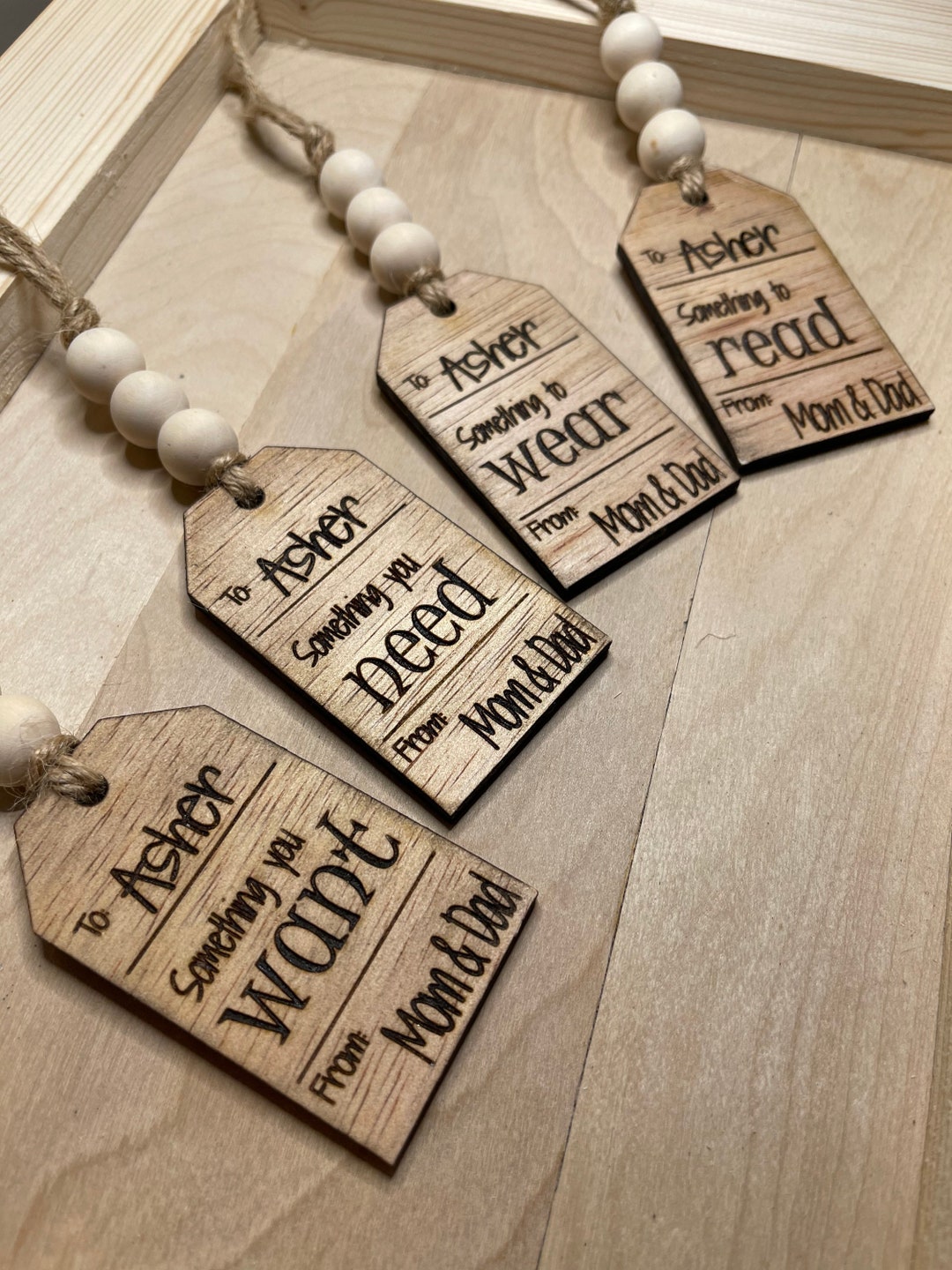 Laser Engraved Gift Tags Personalized Gift Tags Something You Want Need