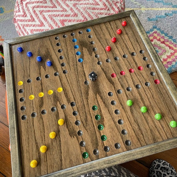 Wahoo Game Board with marbles Old Fashioned Game Board Wahoo Etsy