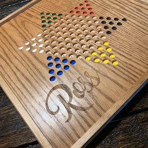Custom Engraving on Game Board | Handwriting engraving | Board Games for family | Game Night | Aggravation Game | Wahoo | Chinese Checkers