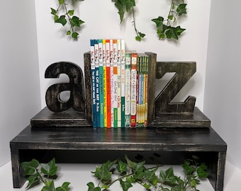 A to Z Bookends | Book Organization | Kids Room Organizer | Bookshelf Decor