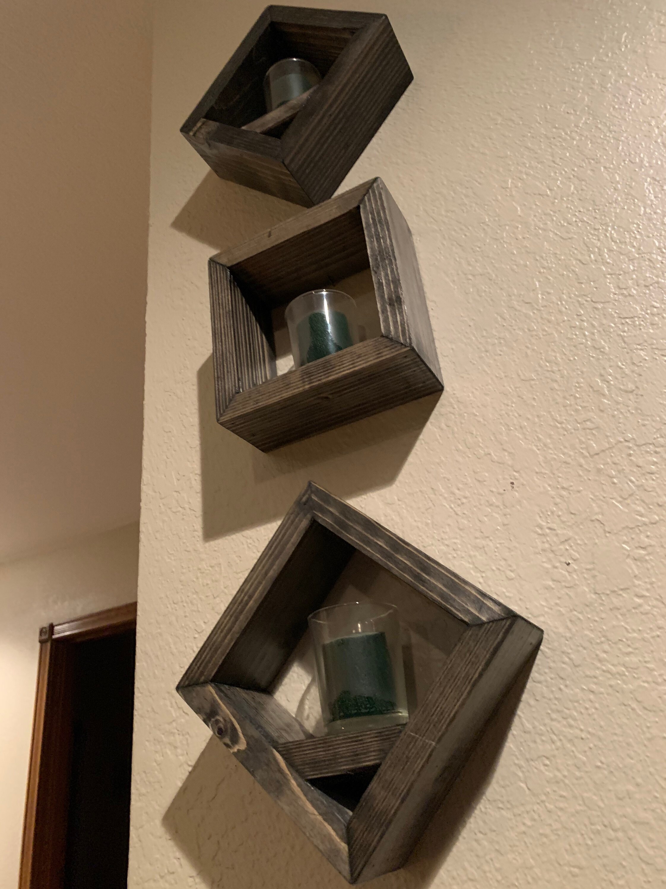 Rustic Wall box set wooden wall boxes decorative wall Etsy