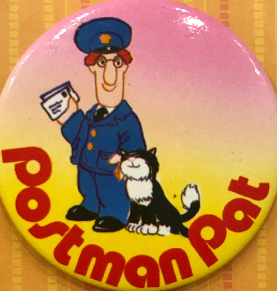 Postman pat birthday pin badge vintage 1991 Etsy