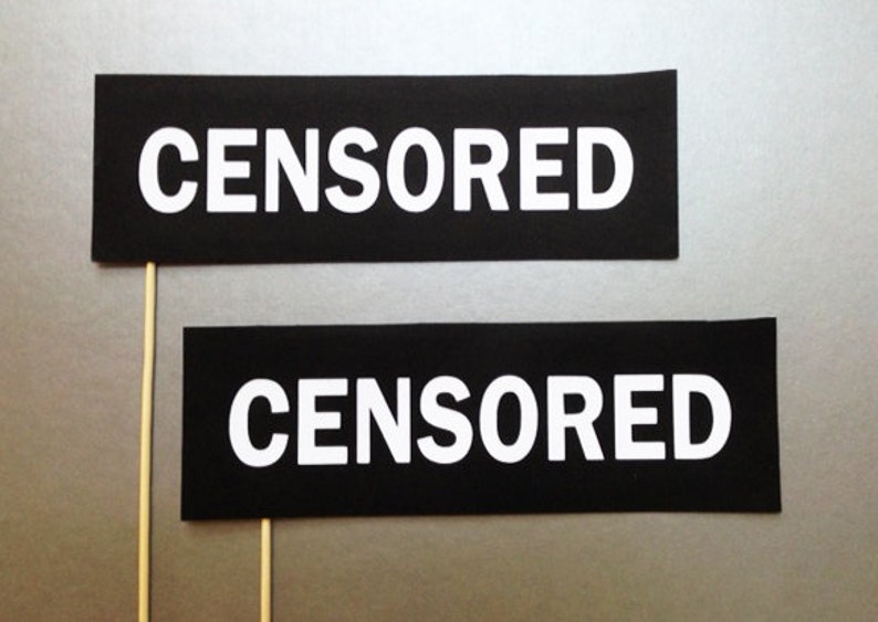 Censored Signs Photo Booth Props Holiday Photo Booth Props Set Etsy