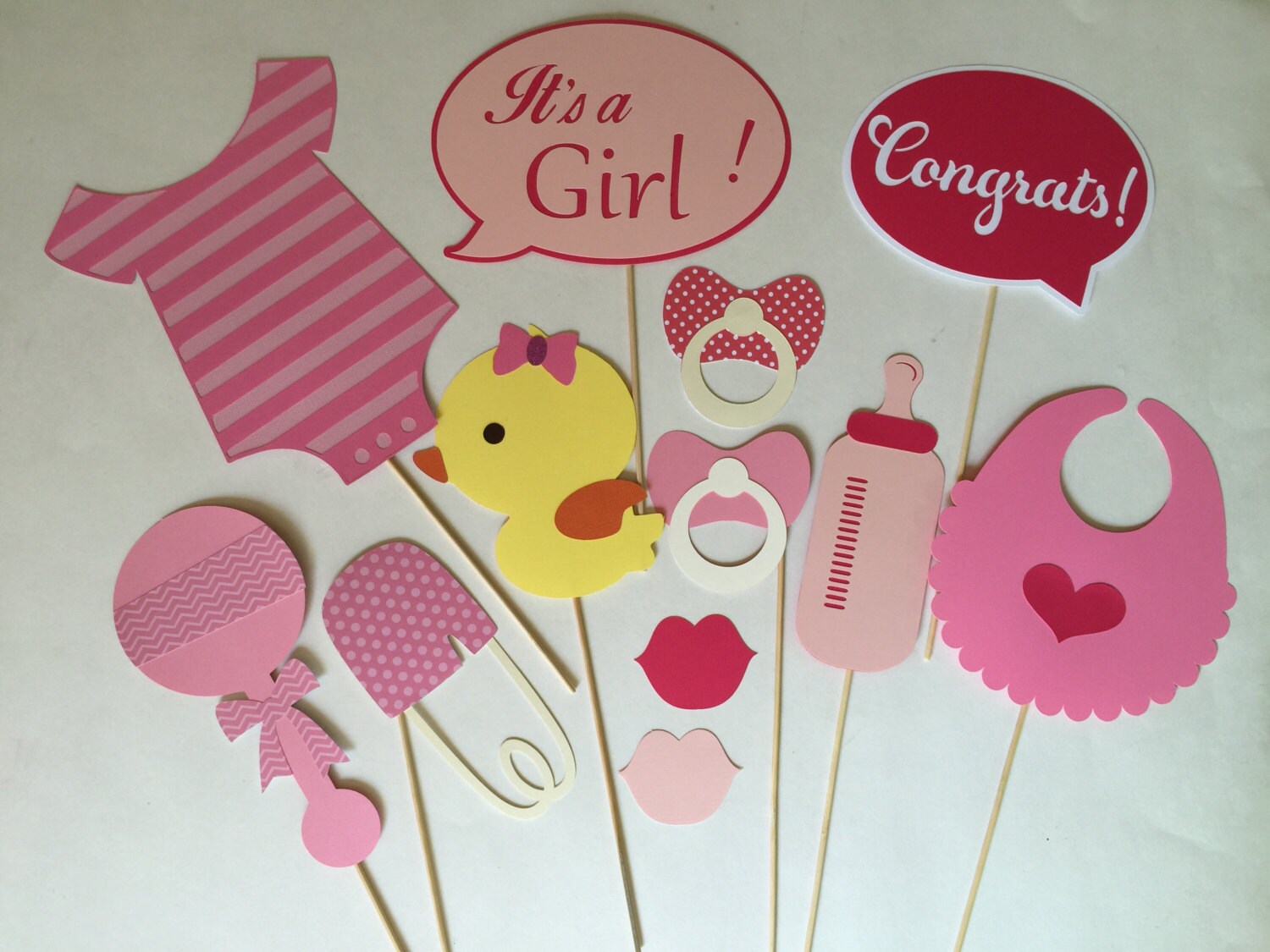 Girl Baby Shower Photo Booth Props Baby Girl Photobooth Props Etsy