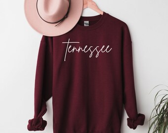 Tennessee Sweatshirt Nashville Shirt Vintage Southern Pullover Retro TN Crewneck University Hoodie State College Sweater Country Music Fan