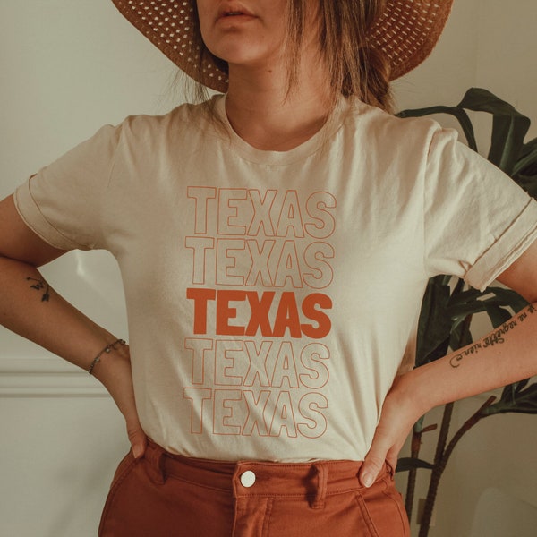 Texas Shirt Texan Chica Top Trendy TX Home Graphic Tee Southern Girl TShirt Retro Cowgirl Tank Cute Longhorn State Gift Mens Western Apparel