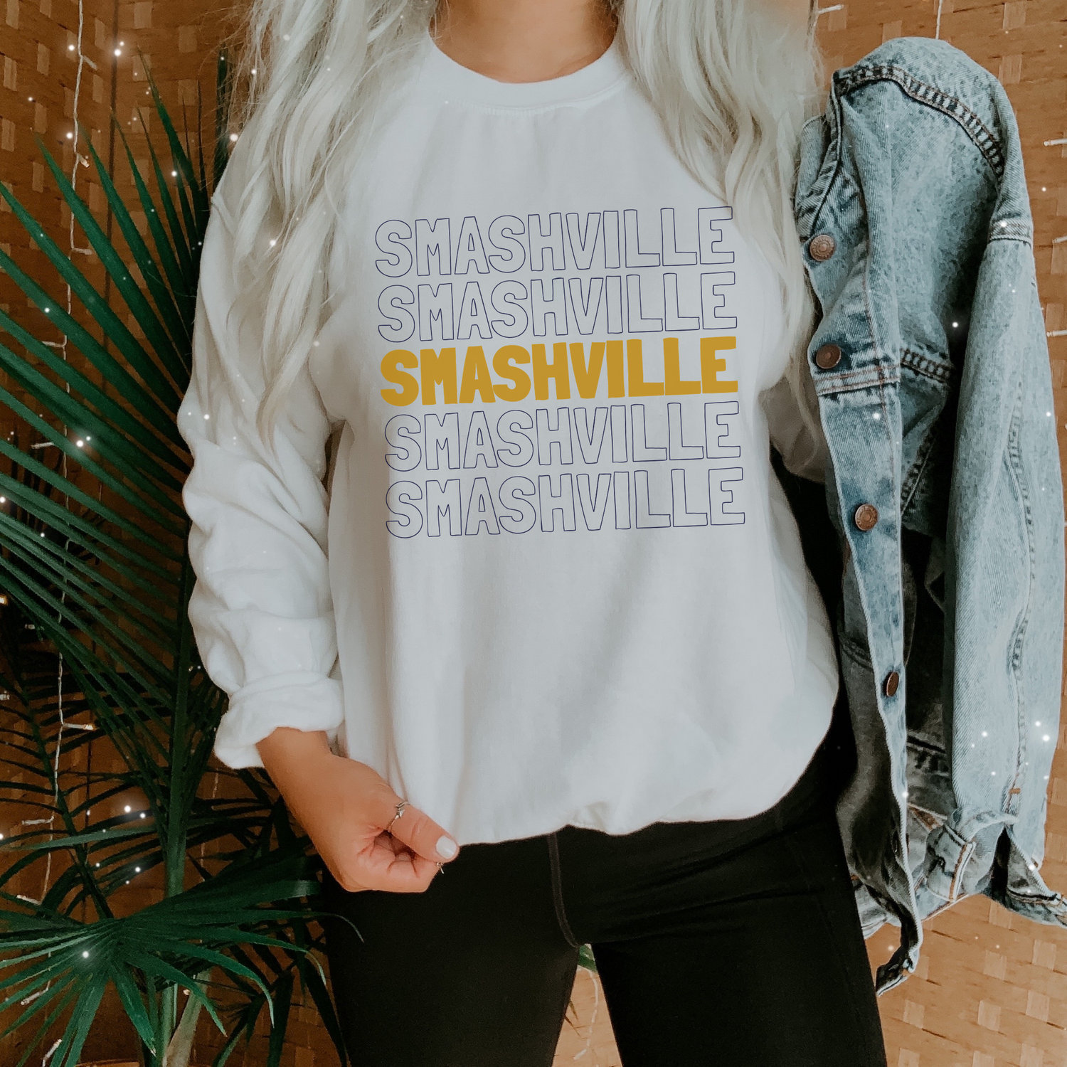 CreativelyAdorkable Smashville Sweatshirt Nashville Predators Crewneck Tennessee Pullover Preds Hockey Hoodie Nash TN Sports Shirt Womens Pred Fan Apparel merch