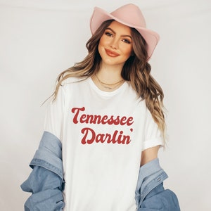 Tennessee Darlin Shirt Retro Nashville Tee Southern Tshirt Boho 70s Graphic Top Nash Gift County Music Lover Her Trendy Concert Moving To TN
