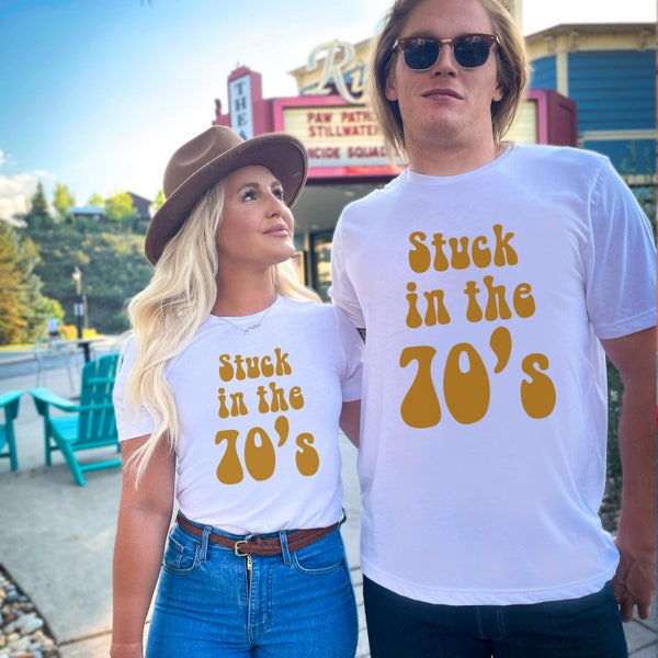 Stuck In The 70s Shirt Seventies Graphic Tee Stay Groovy TShirt Retro Disco Top Hippie Soul Apparel Peace Gift Vintage Flower Child Boho Sun