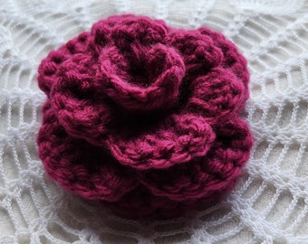 No Sewing Required! Crochet Rose PATTERN with and without Stem!