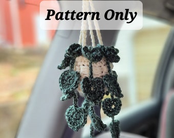 Crochet Car Plant Pothos PATTERN ONLY Pamelambie TikTok