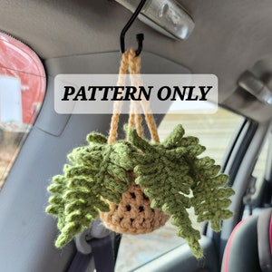 Car Fern Crochet PATTERN by Pamelambie Car Plant