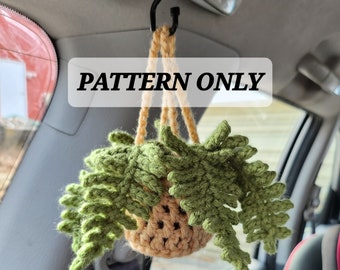 Car Fern Crochet PATTERN by Pamelambie Car Plant