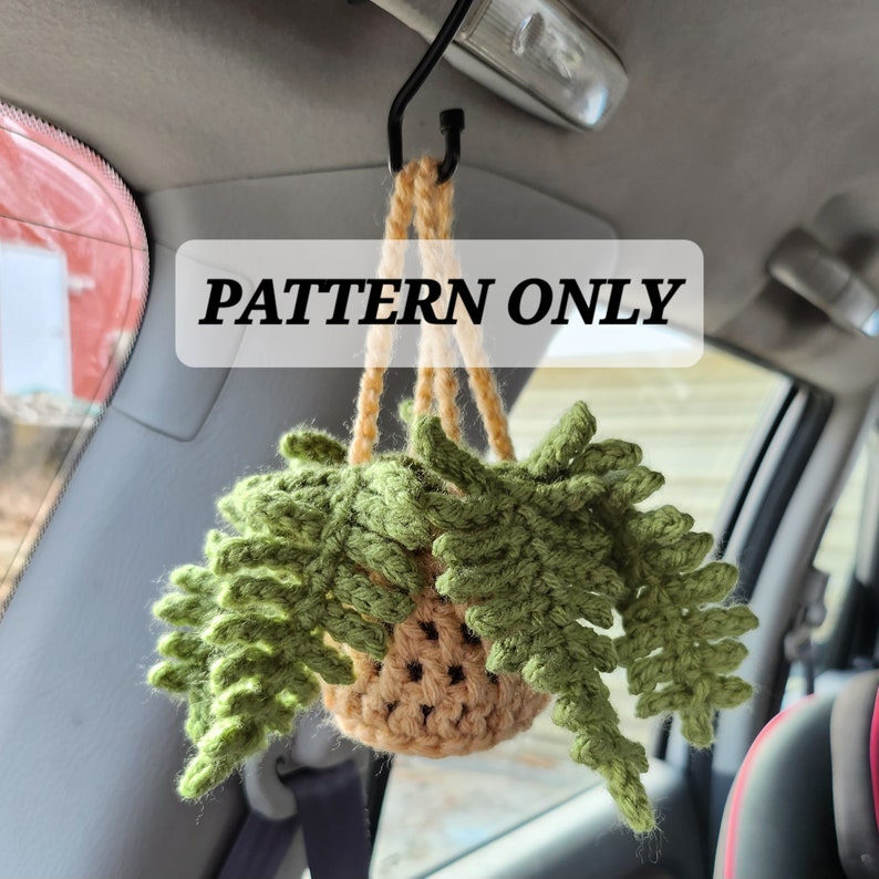 Car Fern Crochet PATTERN by Pamelambie Car Plant image 1