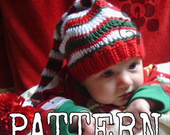 Chevron Baby Elf Stocking Hat PATTERN