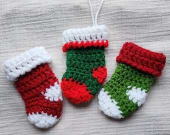 Mini Christmas Holiday Advent Stocking Crochet PATTERN 12 Days of Christmas Tradition Gift Card Holder