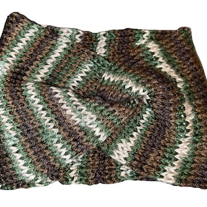 Handmade Knitted Twisted Ear Warmer - Camo