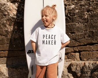Boho Peuter Shirt, Crunchy Kids Shirt, Peace Maker Peuter Tee, Eenvoudig Peuter Shirt, Esthetische Peuter Tshirt, Farmers Market Peuter Tee