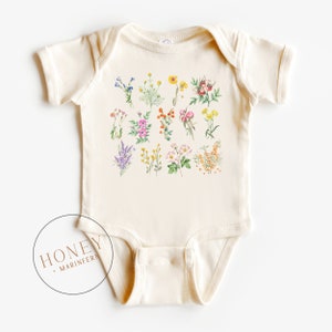 Wildflower Bodysuit, Wild Flower Bodysuit, Nature Baby shirt, Baby Girl bodysuit, Gift for New Mom, Girl Mom, Baby Shower Gift