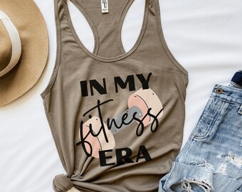 Workout Tank, fitness womens tank, funny workout tank top, cute trendy womens tank top, in my fitness era, summer tank top, gym tank top