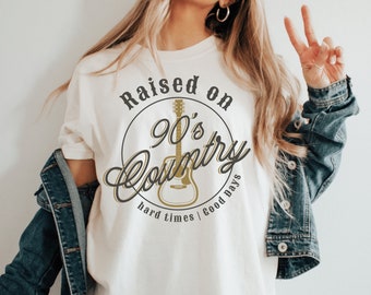 Country-Musik-Shirt, Country-Konzert-T-Shirt, Nashville-Shirt, angehoben auf 90er Musik, Cowgirl-Shirt, Bauernhof-Mädchen-T-Shirt, Vintage-Musik-Shirt,