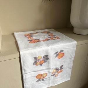 Autumnal Apple Print Tablecloth Orange