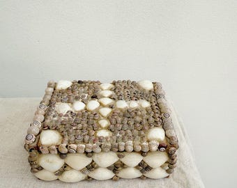 Joyero vintage pequeño de conchas
