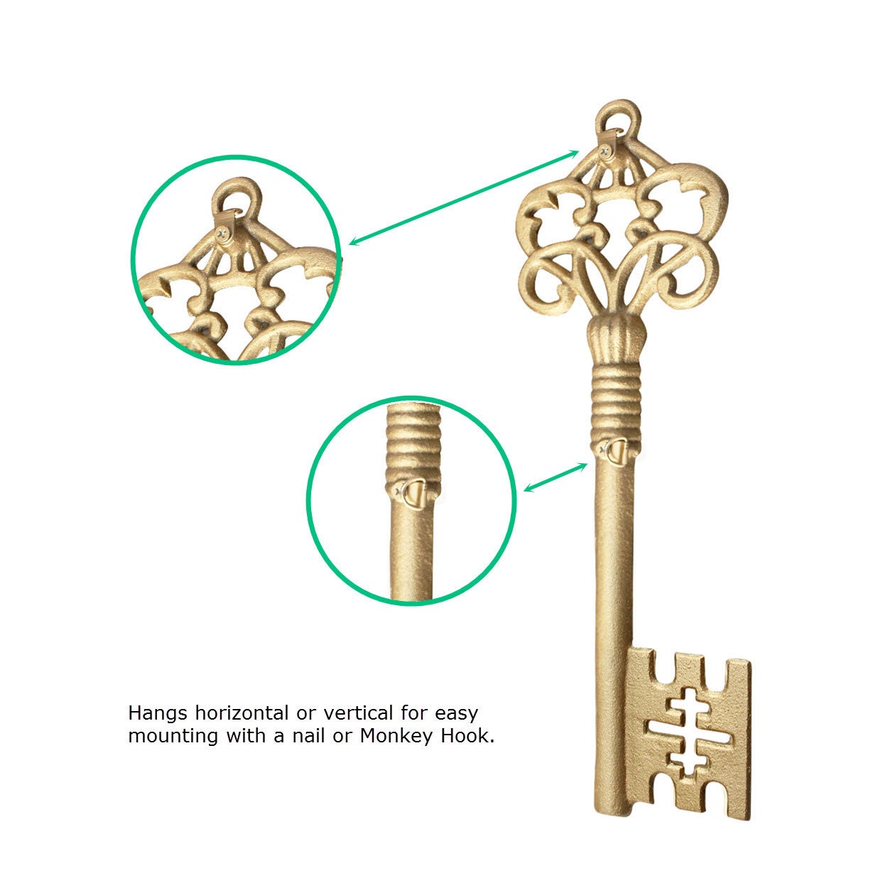 Gold Skeleton Key by Wall Charmers™ Skeleton Key Wall Decor Etsy