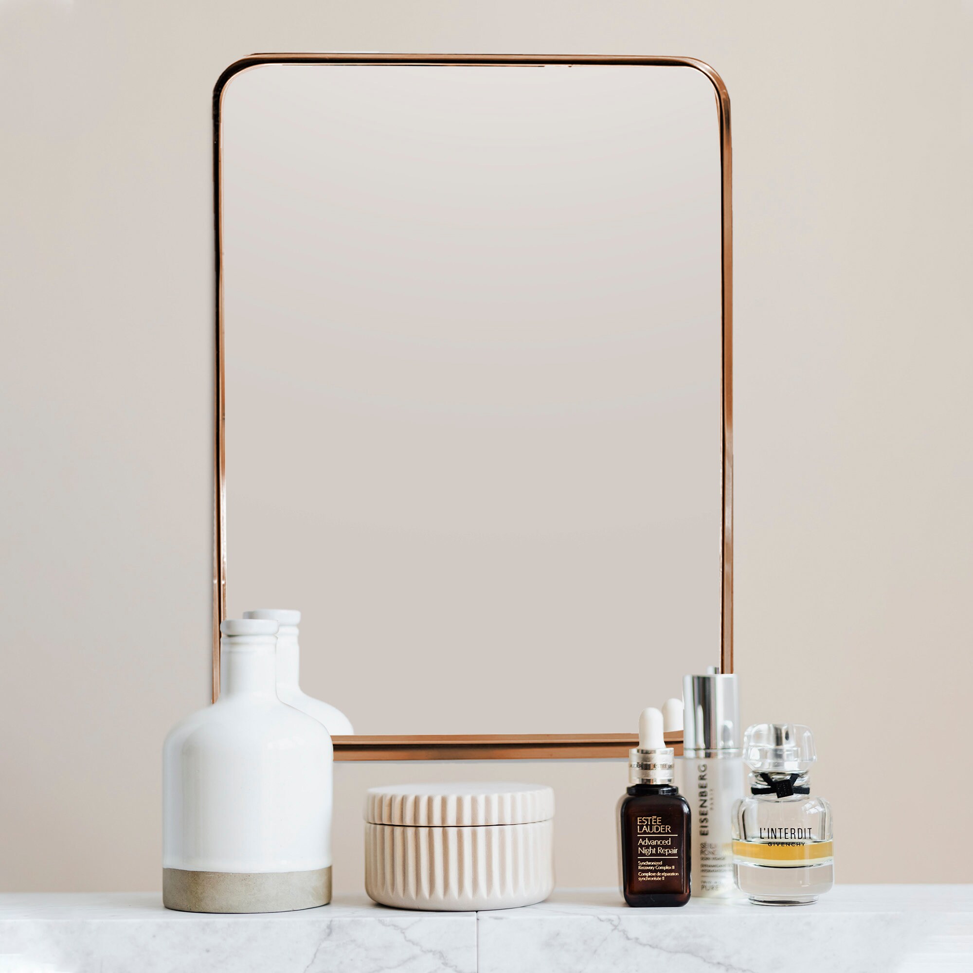 Gold Bathroom Mirror 22x30 L Gold Mirror for Bathroom L Etsy UK